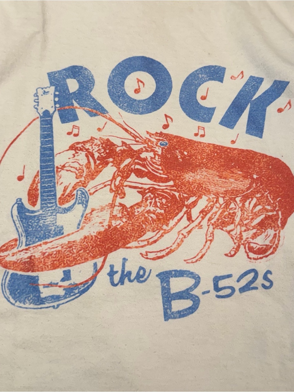 The B-52s Rock Lobster!!! Graphic Short Sleeve Tee - White/Blue/Red